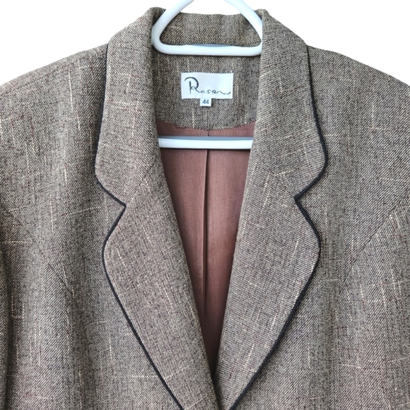 Vintage dress jacket blazer silk blend euro size 44 - Picture 3 of 14